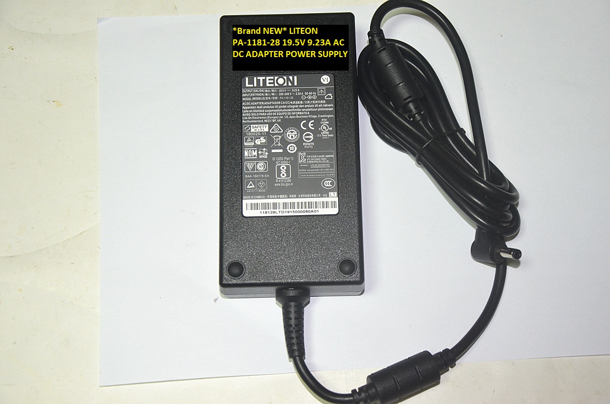 *Brand NEW* 5.5*2.5 19.5V 9.23A AC DC ADAPTER LITEON PA-1181-28 POWER SUPPLY - Click Image to Close